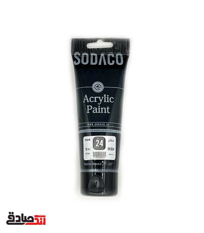 meshki 24 اکریلیک مشکی تیوبی ۷۵ میل سوداکو 24 - Image 1