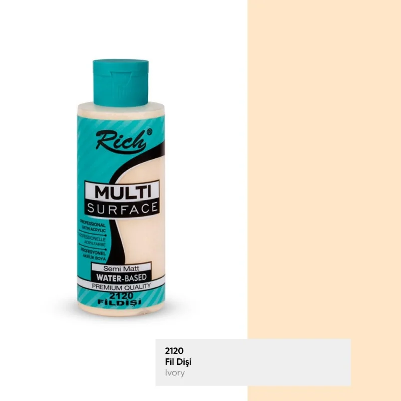 rich-multi-surface-2120-fildisi-akrilik-boya-120cc رنگ مولتی سورفیس ریچ کد 2120 - Image 1