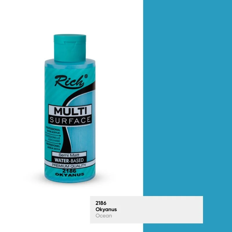 rich-multi-surface-2186-okyanus-akrilik-boya-120cc رنگ مولتی سورفیس ریچ کد 2186 - Image 1