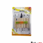 ست ابزار مجسمه سازی و سفالگری 11  تکه دسته چوبی