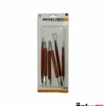 ست ابزار مجسمه سازی 2 سر 6 عددی قهوه ای