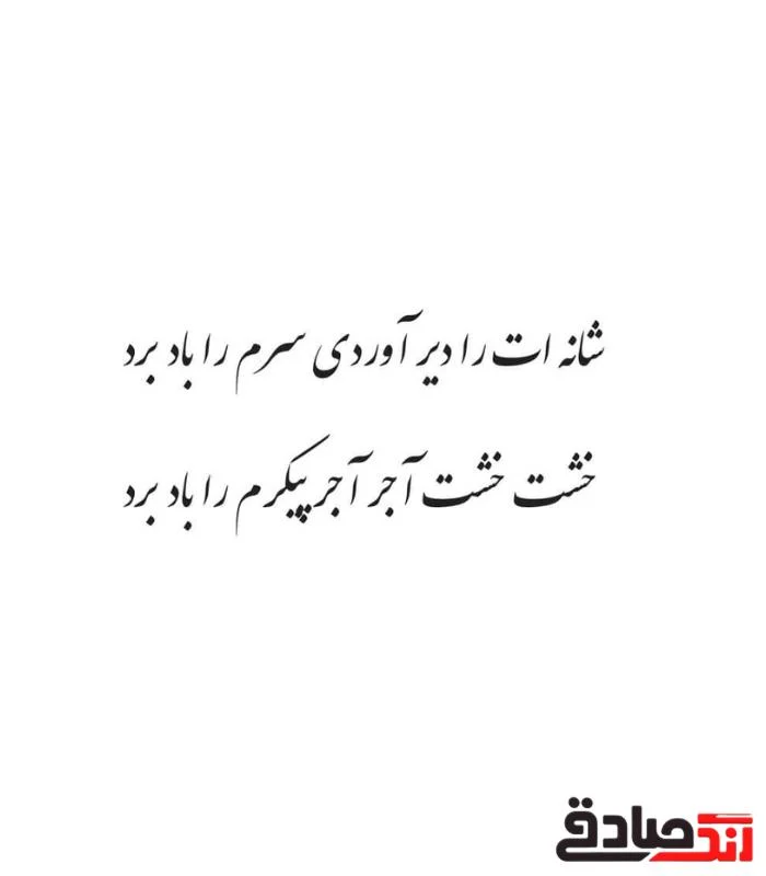 WhatsApp Image 2025-12-23 at 12.11.36 (1) حروف کالیگرافی (شانه ات را دیر آوردی ...) کد06 نقشینو - Image 1