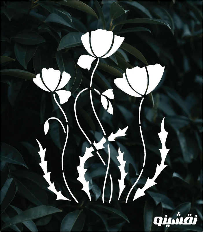 G06 WEB شابلون طرح گل و گیاه کد G06 نقشینو - Image 1