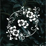 شابلون طرح گل و گیاه کد G08 نقشینو