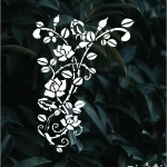 شابلون طرح گل و گیاه کد G17 نقشینو