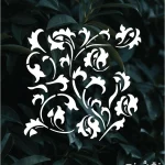 شابلون طرح گل و گیاه کد G18 نقشینو