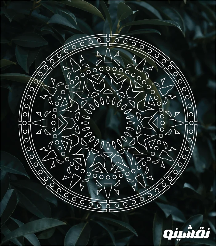 m20 web شابلون طرح ماندلا کد M20 نقشینو - Image 1