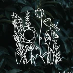 شابلون طرح گل و گیاه کد G19 نقشینو