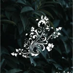 شابلون طرح گل و گیاه کد G20 نقشینو